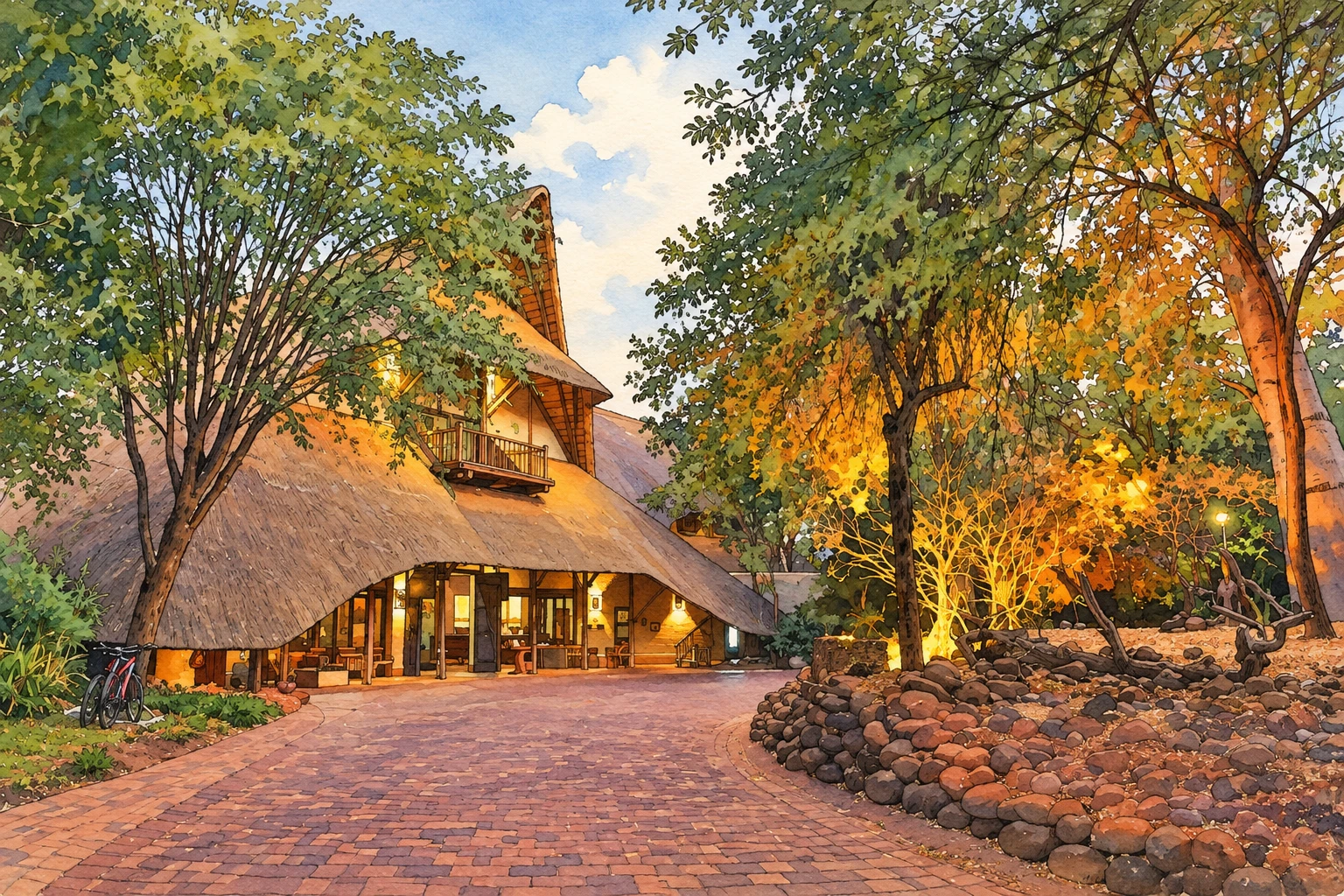 Illustration · Victoria Falls Safari Lodge · entrance